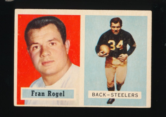 1957 Topps Football Card #27 Fran Rogel Pittsburgh Steelers