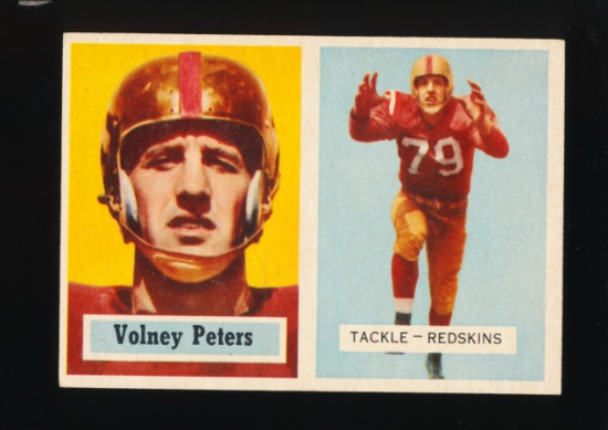 1957 Topps Football Card #84 Volney Peters Washington Redskins (Small Rever