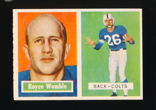 1957 Topps Football Card #86 Royce Womble Baltimore Colts