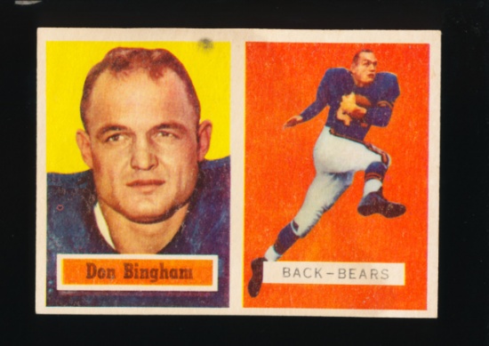 1957 Topps Football Card #117 Don Bingham Chicago Bears