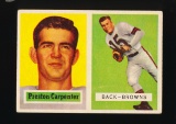 1957 Topps Football Card #93 Preston Carpenter Cleveland Browns