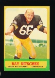 1963 Topps ROOKIE Football Card #96 Rookie Hall of Famer Ray Nitschke Green