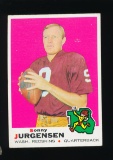 1969 Topps Football Card #227 Hall of Famer Sonny Jurensen Washington Redsk
