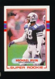 1989 Topps ROOKIE Football Card #383 Rookie Hall of Famer Michael Irvin Dal