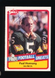 1989 Swell AUTOGRAPHED Football Card #133 Hall of Famer Paul Hornung Green