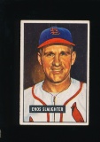 1951 Bowman Baseball Card #58 Hall of Famer Enos Slaughter St Louis Cardina