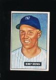 1951 Bowman Baseball Card #110 Bobby Brown New York Yankees (Reverse Stain)
