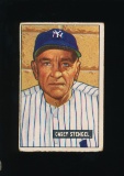 1951 Bowman Baseball Card #181 Hall of Famer Casey Stengal New York Yankees