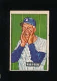 1951 Bowman Baseball Card #290 Hall of Famer Bill Dickey New York Yankees (Scarce High Number)