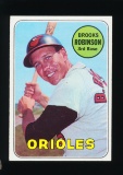 1969 Topps Baseball Card #550 Hall of Famer Brooks Robinson Baltimore Oriol