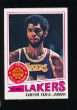 1977 Topps Basketball Card #1  Kareem Abdul Jabbar Los Angeles Lakers