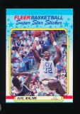 1988 Fleer Basketball Card/Sticker #8 of 11 Karl Malone Utah Jazz