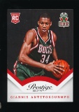 2013-2014 Panini Prestige ROOKIE Basketball Card #175 Rookie Giannis Anteto