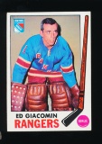 1969 Topps Hockey Card #33 Hall of Famer Ed Giacomin New York Rangers