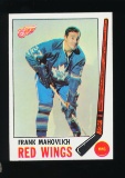 1969 Topps Hockey Card #62 Hall of Famer Frank Manovlich Detroit Red Wings