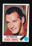 1969 Topps Hockey Card #75 Pit Martin Chicago Black Hawks