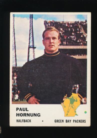 1961 Fleer Football Card #90 Hall of Famer Paul Hornung Green Bay Packers