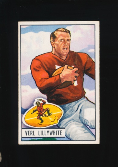 1951 Bowman Football Card #33 Verl Lilywhite San Francisco 49ers