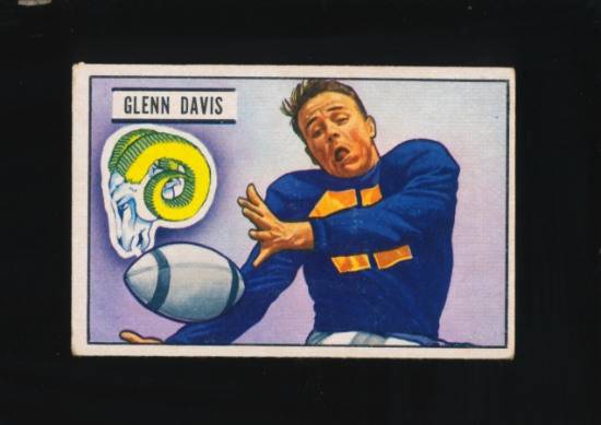 1951 Bowman Football Card #42 Glenn Davis Los Angeles Rams