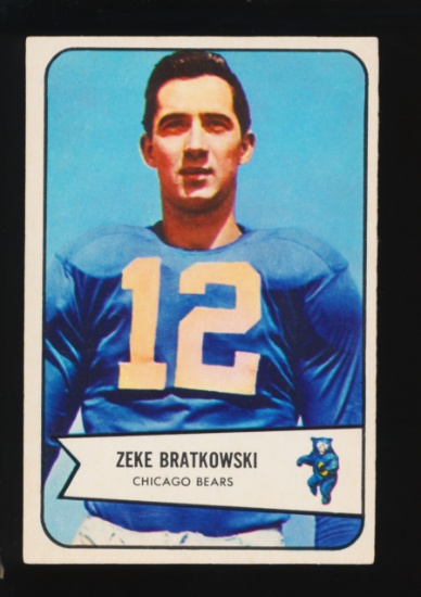 1954 Bowman ROOKIE Football Card #11 Rookie Zeke Bratkowski Chicago Bears