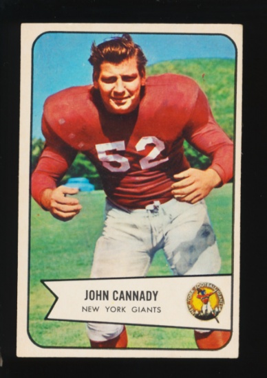 1954 Bowman Football Card #19 John Cannady New York Giants