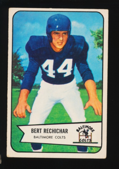 1954 Bowman Football Card #26 Bert Rechichar Baltimore Colts