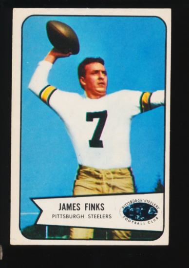 1954 Bowman Football Card #61 Hall of Famer James Finks Pittsburgh Steelers