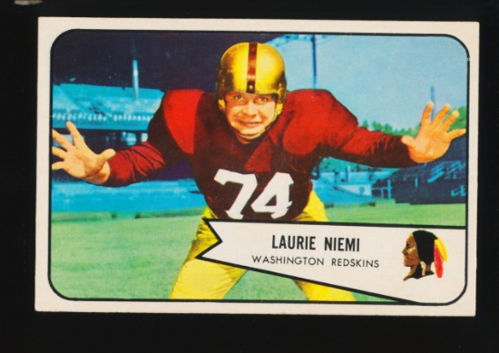 1954 Bowman Football Card #63 Laurie Niemi Washington Redskins