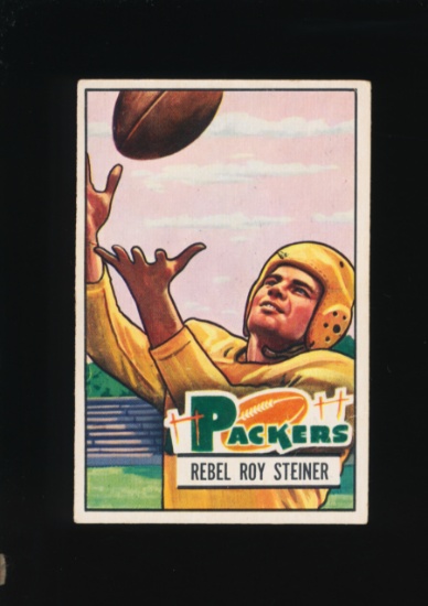 1951 Bowman Football Card #16 Roy "Rebel" Steiner  Green Bay Packers