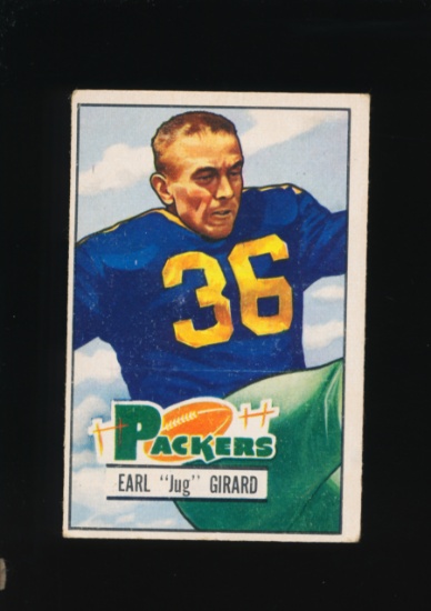 1951 Bowman Football Card #17 Earl "Jug" Girard Green Bay Packers