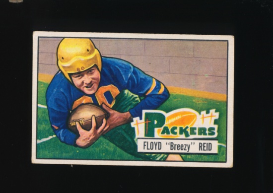 1951 Bowman Football Card #52 Floyd "Breezy" Reid Green Bay Packers