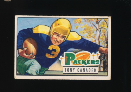 1951 Bowman Football Card #90 Hall of Famer Tony Canadeo Green Bay Packers