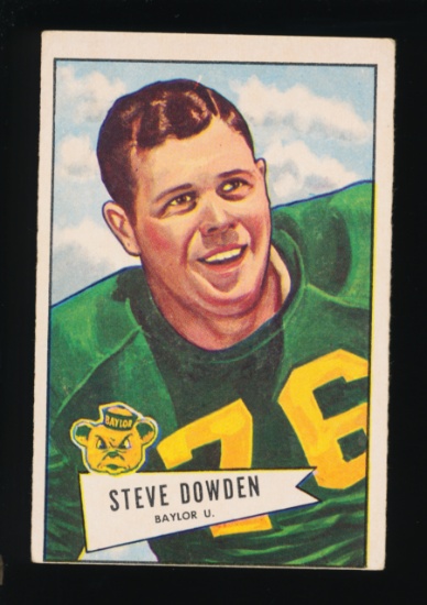 1952 Bowman Large Football Card #40 Steve Dowden Green Bay Packers