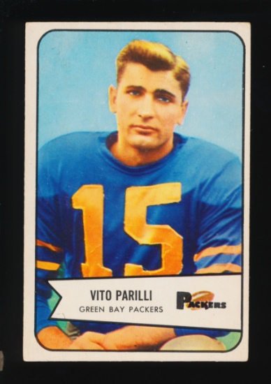 1954 Bowman Football Card #10 Vito "Babe" Parilli Green Bay Packers.