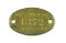 1938 Wisconsin Brass Dog License Tag Number 1372 issued for SHEBOYGAN CO.