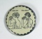 Naughty Flip-Over Double Flapper Celluloid Pocket Mirror.  SIZE:  2