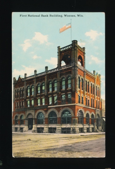 First National Bank Building, Wausau, Wis.  SIZE:  Standard; CONDITION:  Ch