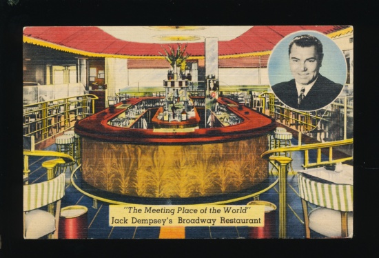 1944 The Meeting Place of the World Jack Dempsey's Broadway Restaurant.  SI