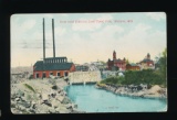 1911 View from Electric Light Plant Pier at Wausau, Wis.  SIZE:  Standard;