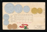 HUNGARY Embossed 1870s to 1890s Coins  (10) pieces with Flag; SIZE:  Standa