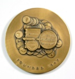 1972 P. N. G. (Founded 1945) Ultra-High Relief Bronze Exhibit Award Medal f