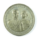 1816 Fabulous White Metal Wedding Medal Celebrating the Marriage of the Pri