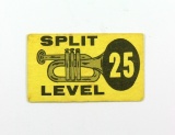 1940s (MERIMACK WI) Paper-Board Chit:  SPLIT LEVEL (Cabaret) / 25 in Trumpe