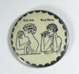 Naughty Flip-Over Double Flapper Celluloid Pocket Mirror.  SIZE:  2