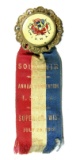 1912 Celluloid Ribbon Badge for:  I. S. S. W. A. (Emblem) SOUVINER / ANNUAL