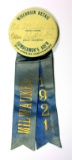 1921 Celluloid Ribbon Badge for:  WISCONSIN RETAIL / LUMBERMENS ASSN 31st /