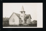 ALMOND: 1907 Real Photo Post Card of BAPTIST CHURCH, ALMOND, WIS.  SIZE:  S