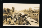 (ALTOONA): 1910 Train Wreck at Altoona, Wisconsin with passengers and gathe