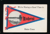 AMHERST:  1913 ?We?rehaving a Good Time in Amherst (Pennant with lake view)