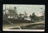AMHERST:  Printed Post Card of East Mill St. and Norwegian Lutheran Church,